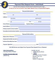 Payment Plan Request Form