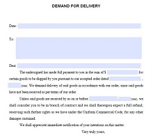 Delivery Demand Letter