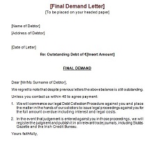 demand letter for payment