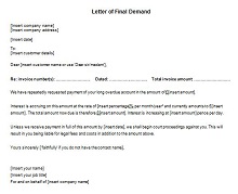 letter of demand samples