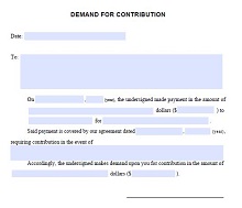 Demand Letter for Contribution