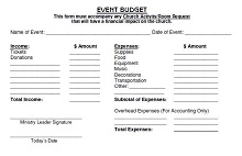 Event Budget Request Form