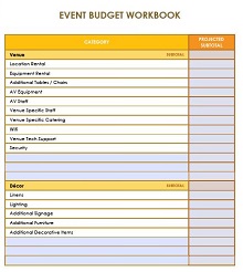 IC Event Budget Workbook Template