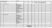 Sports Event Budget Template Summary