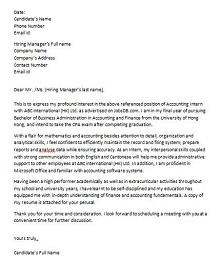 cover letter sample for internship