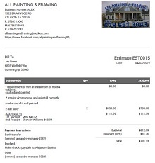 painting estimate proposal form free