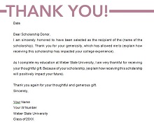 thank you letter for scholarship donor