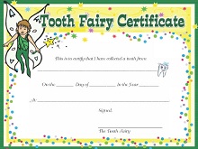 Printable Tooth Fairy Certificate Template