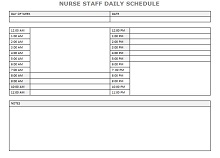 schedule sheet