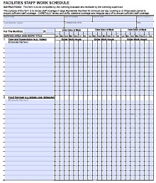 nursing staff schedule template