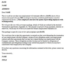 letter of termination of employment