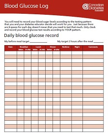Daily Blood Glucose Record