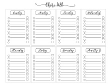 roommate chore chart template