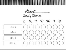 weekly chore chart template word free