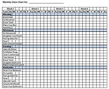 empty chore chart template