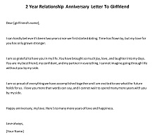 2-Year Relationship Anniversary Letter To Girlfriend DOC