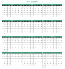 2023 Basic Calendar Template