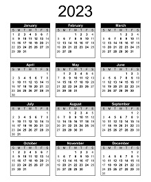 2023 Calendar Portrait Orientation PDF