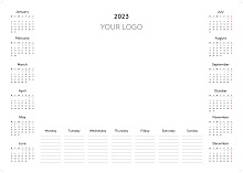 2023 Weekly Desk Planner Calendar