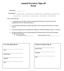 Annual Inventory Sign Off Form DOC