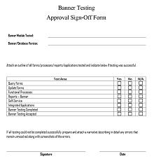 Approval Sign Off Form DOC