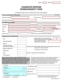 Candidate Expense Reimbursement Form
