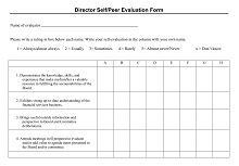 Director Self Peer Evaluation Form