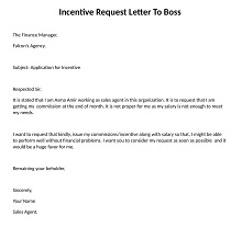 Incentive Request Letter To Boss