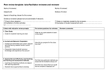 Peer Assessment Review Template
