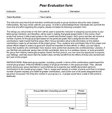 Peer Evaluation Form DOC