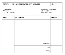 Printable Expense Reimbursement Form DOC