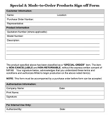 Product Sign Off Form DOC
