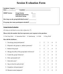 Session Evaluation Form Template