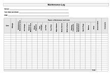 Simple Equipment Inspection Log Template