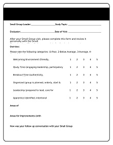 Small Group Evaluation Form