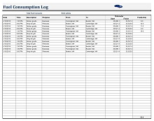Fuel Consumption Log Sheet