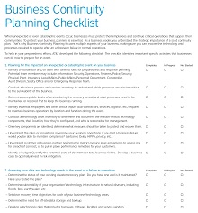 BC Planning Checklist Template
