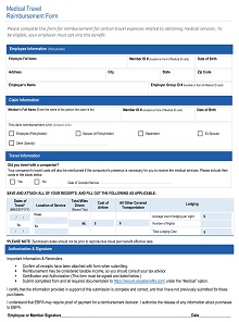 Blank Medical Travel Reimbursement Form