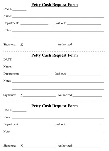 Blank Petty Cash Requisition Template