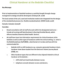 Clinical Handover Checklist Template