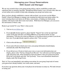 Manager Guest List Template