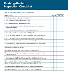 Manual Material Handling Audit Checklist