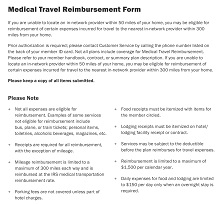 Medical Travel Reimbursement Form