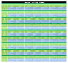 Pinterest Content Calendar Excel Template