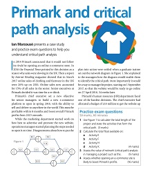 Primark and Critical Path Analysis