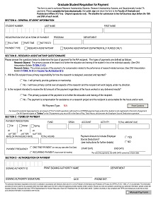 Requisition for Petty Cash Payment Form
