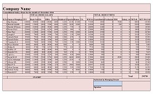 Salary Calculation Sheet Template