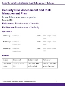 Security Risk Assessment and Risk Management Plan