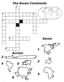 Seven Continents Crossword Puzzle