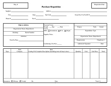 Simple Purchase Requisition Form
